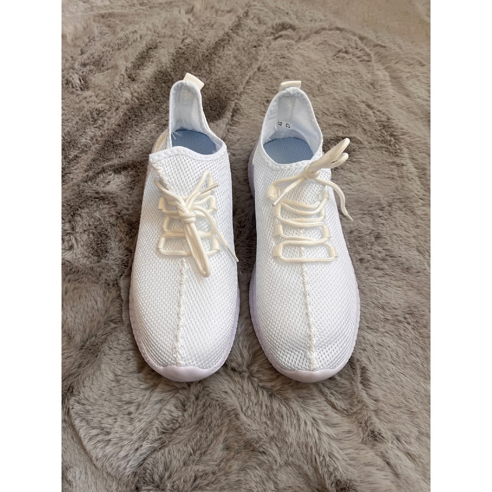 White Sneakers Lightweight‎ Running Shoes Walking Casual Mens Size 42